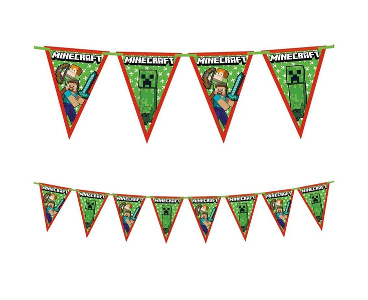Baner urodzinowy flagi Minecraft, 230 cm zdjęcie 1