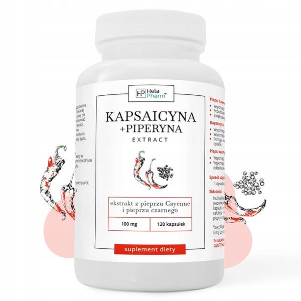 Kapsaicyna+Piperyna EXTRACT ODCHUDZANIE 120 kaps zdjęcie 1