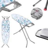 DESKA DO PRASOWANIA 120x38cm SZEROKI BLAT SKŁADANA UCHWYT NA ŻELAZKO