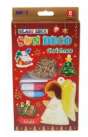 Farby WitraŻowe Glass Deco 6 kolorów 10,5 ml z Brelokami Amos Sd10p06-ch