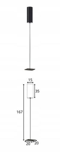 lampa stojąca podłogowa nowoczesna tuba abażur LED na Arena.pl