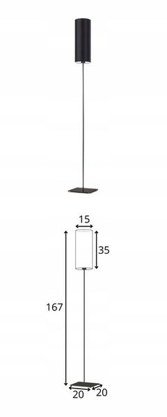 lampa stojąca podłogowa nowoczesna tuba abażur LED zdjęcie 4