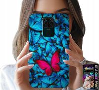 ETUI DO XIAOMI NOTE 9 - NIEBIESKIE MOTYLKI, MOTYL, KOBIECE WZORY