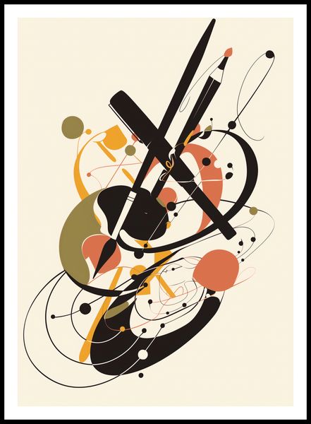 Plakat 64x90cm Abstrakcyjny Rapsod zdjęcie 3