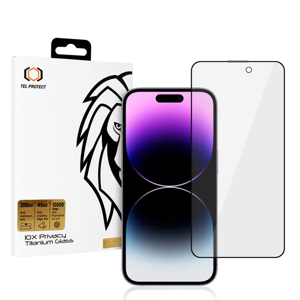Hartowane szkło 10X Privacy Titanium do Iphone 14 Pro zdjęcie 1