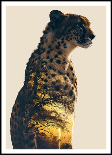 Plakat 70x100cm Gepard Duch Sawanny na Arena.pl