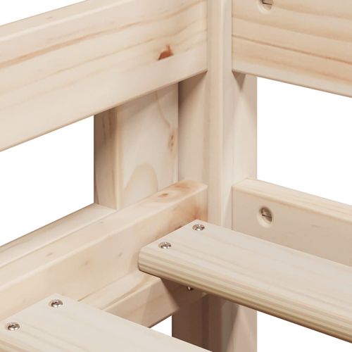 Łóżko na antresoli, z drabiną i dachem, 90x200 cm, sosna na Arena.pl