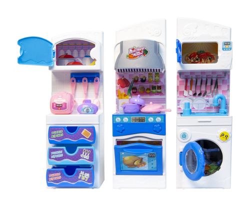 Kuchnia zestaw mebelków dla lalek - niebieski na Arena.pl