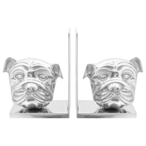 Podpórki do książek 2 pcs Srebrny 8 x 12 x 16.5 cm Aluminium na Arena.pl