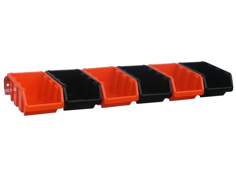 6 X POJEMNIK magazynowy NP6 + listwa metalowa zdjęcie 1