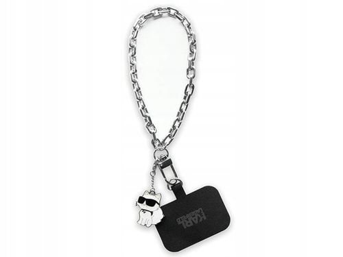 Pasek KARL LAGERFELD Universal Hand Strap Choupette Srebrny na Arena.pl