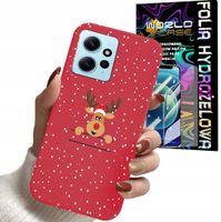 ETUI CASE DO XIAOMI NOTE 12S 4G - ŚWIĄTECZNE WZORY RENIFER PLECKI + FOLIA