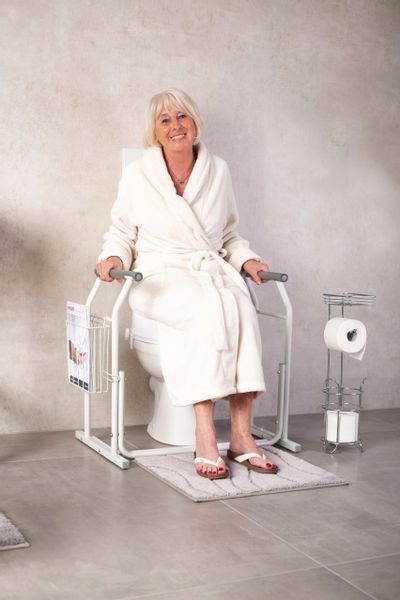 RIDDER Sam ruchoma podpórka toaletowa, biała zdjęcie 5