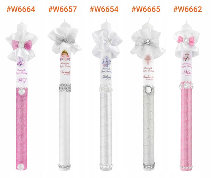 Zdobiona Świeca NA CHRZEST imię i data CHRZTU prezent na chrzest zdjęcie 11