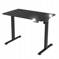Biurko Elektryczne Regulowane 120x60cm 60KG CAŁY BLAT Spacetronik czarne