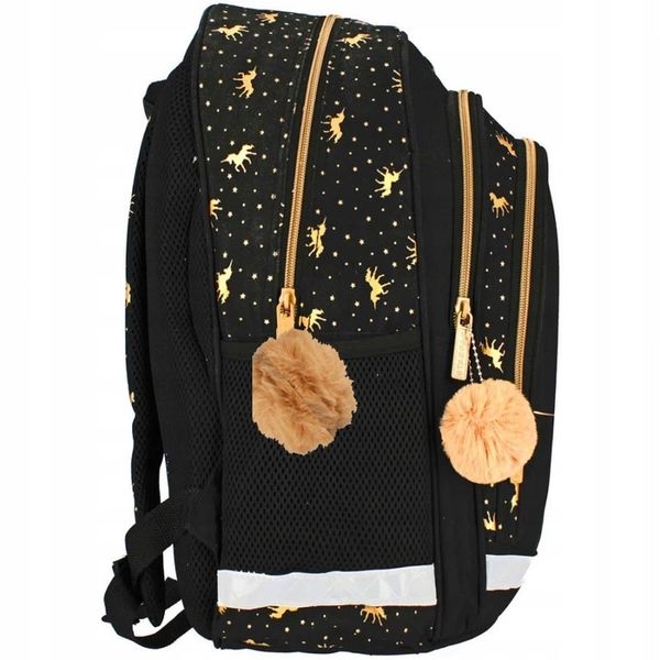 PLECAK TORNISTER SZKOLNY JEDNOROŻEC ZŁOTY DLA DZIEWCZYNKI KLASY 1 3 zdjęcie 2