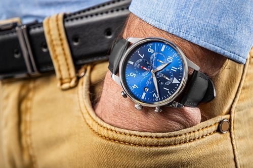 zegarek męski giewont chronograph sapphire czarno niebieski gw5630-a3 na Arena.pl