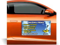 Magnes na samochód reklama magnetyczna PROJEKT PRANIE TAPICERKI DYWANÓW