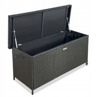 Skrzynia ogrodowa balkonowa BOX hydrauliczna CZARNA WODOODPORNA Just Relax