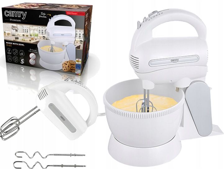 Mikser ręczny z misą Camry CR4213 600W biały zdjęcie 9