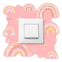 Naklejka Pod Włącznik Kontakt Tęcze Serduszka Boho Dla Dzieci 20cm x 20cm