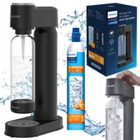 Saturator PHILIPS ADD4901BK, czarny syfon do gazowania wody, butelka, CO2