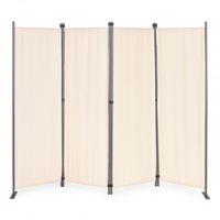 SKŁADANY PARAWAN 4-PANELOWY 167X216 CM BEŻOWY ODPORNY UV
