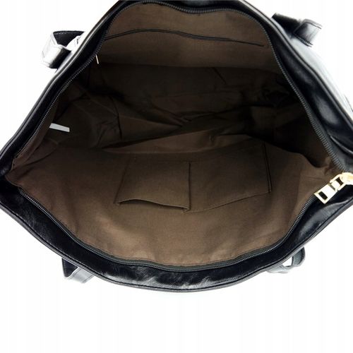 DUŻA TOREBKA TORBA DAMSKA NA RAMIĘ CZARNA MIEJSKA DO PRACY POJEMNA SHOPPER na Arena.pl