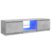 Szafka pod TV z LED, szarość betonu, 140x40x36 cm