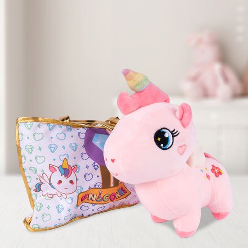 Pluszowy Jednorożec z Torebką Maskotka Przytulanka Unicorn na Arena.pl