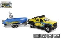 auto z łodzią 29cm światło dźwięk