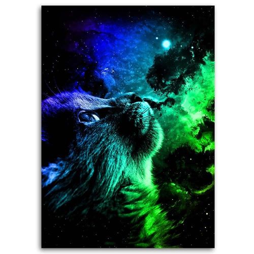 Deco Panel, Abstrakcyjny obraz kota 40x60 na Arena.pl