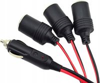 Przedłużacz gniazda zapalniczki MOCNY 15A 12V 24V 3 GNIAZDA 200 cm.