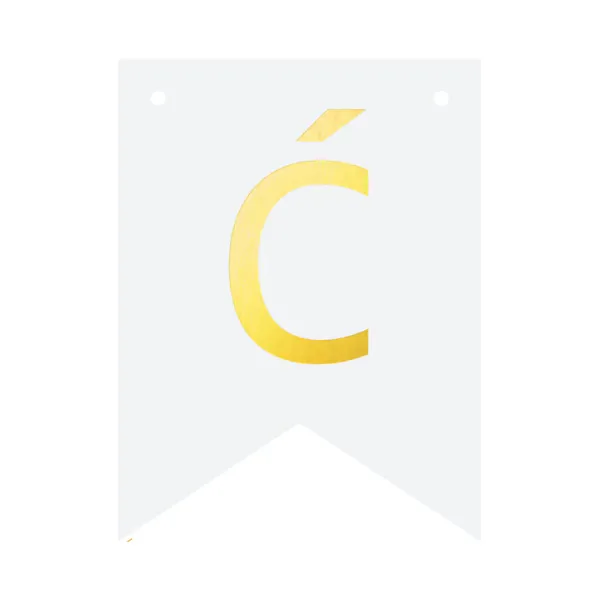 Baner DIY 16 cm - literka Ć zdjęcie 2