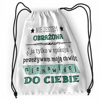 Plecak Śmieszne Sportowy Szkolny Worek Z Nadrukiem Ze Zdjęciem