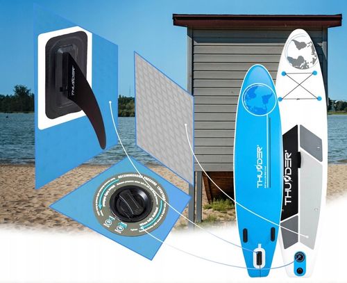 Stabilna DESKA SUP 320CM nadmuchiwana BEZPIECZNA zestaw + krzesełko na Arena.pl