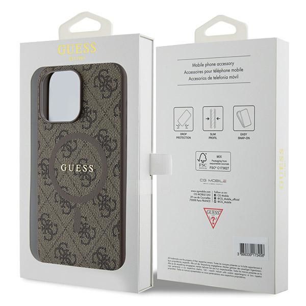 Etui Guess do iPhone 14 Pro, Brązowy, MagSafe zdjęcie 8