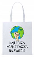 Dla Kosmetyczki Na Prezent Torba Eco Biała Shopper Z Nadrukiem Ze Zdjęciem