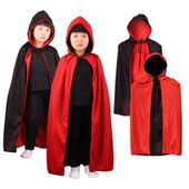 Peleryna z kapturem kostium przebranie wampira diabła do szkoły halloween