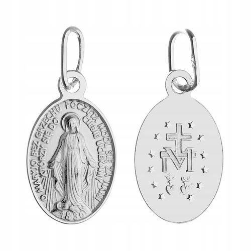 SREBRNY ŁAŃCUSZEK I MEDALIK KOMUNIA CHRZEST 45 CM ZE SREBRA 925 KOMUNIJNY na Arena.pl