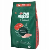 Pan Mięsko z Ziołami karma sucha dla psa WOŁOWINA KRÓLIK Średnie rasy 20kg