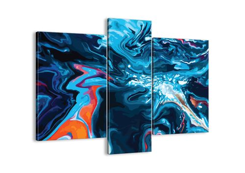 Obraz Na Płótnie - Abstrakcja Błękit  - 95X80 Cm - Cb95X80-4085 na Arena.pl