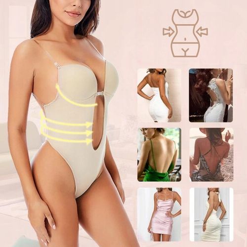 BODY DAMSKIE MODELUJĄCE BIUSTONOSZ MAJTKI STRINGI DO SUKIENKI BEZ PLECÓW S na Arena.pl