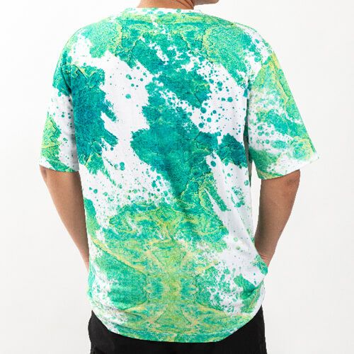 Koszulka Cotton-Like Bleached Leopard Summer Green do sublimacji M zdjęcie 5