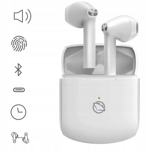 Słuchawki bezprzewodowe douszne Manta RYTMO X białe TWS mikrofon 59ms na Arena.pl