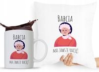 Zestaw Poduszka + Kubek Dzień Babci Dla Babci Z Nadrukiem Ze Zdjęciem