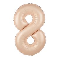 Balon foliowy cyfra 8 karmelowy, 100 cm