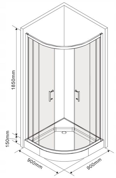 Szklana kabina prysznicowa biała LOFT w duże szprosy 90x90 zdjęcie 3
