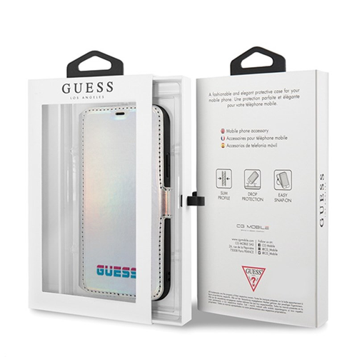 Guess Iridescent Booktype - Etui do iPhone 11 Pro Max (Silver) na Arena.pl