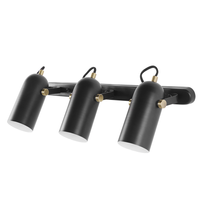 Lampa ścienna 3-punktowa metalowa czarna TYRIA